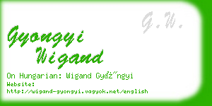 gyongyi wigand business card